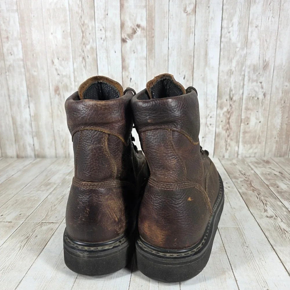 Cabelas‎ Mens Work Boots Size 8 1/2 EE Brown Leather Lace Up Vibram Sole